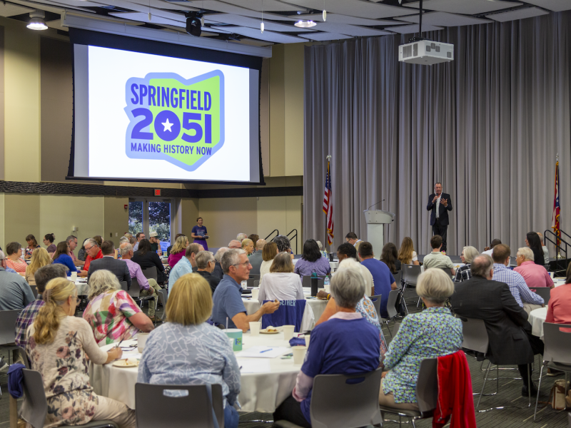 Future IQ CEO David Beurle speaks at the Springfield 2051 Kick Off